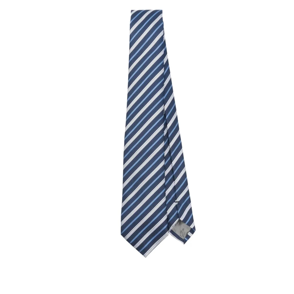 Emporio Armani Elegante Zijden Stropdas voor Mannen Blue Heren