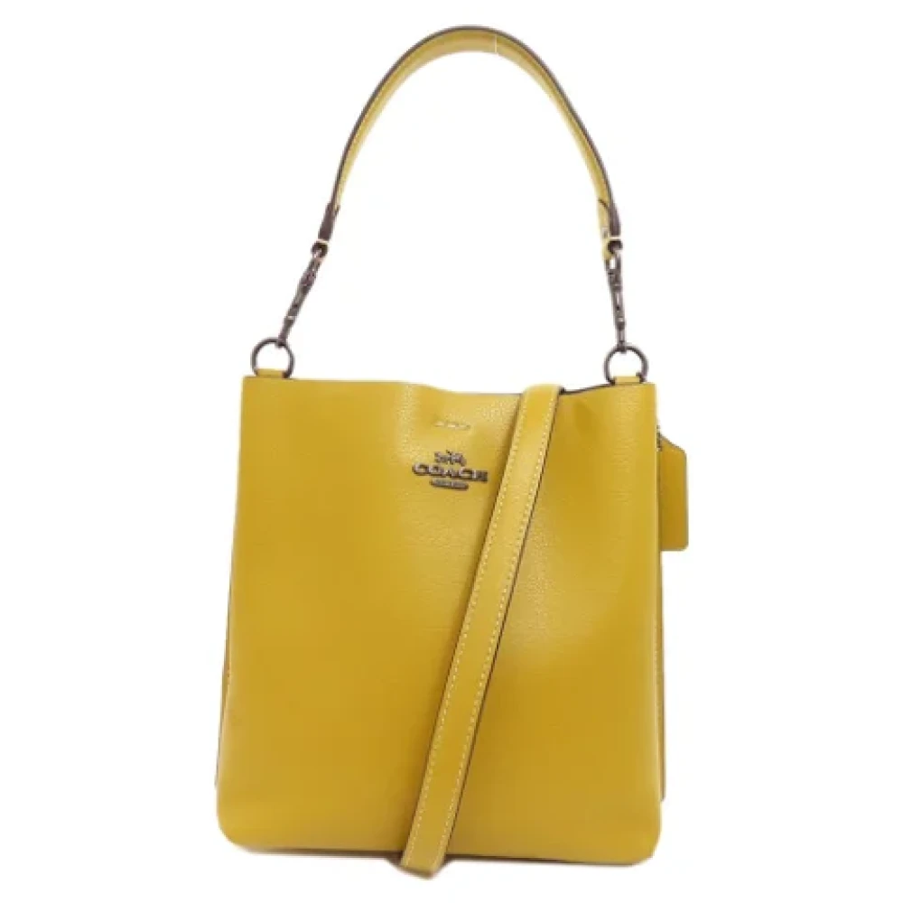 Coach Pre-owned Leather handbags Yellow Dames