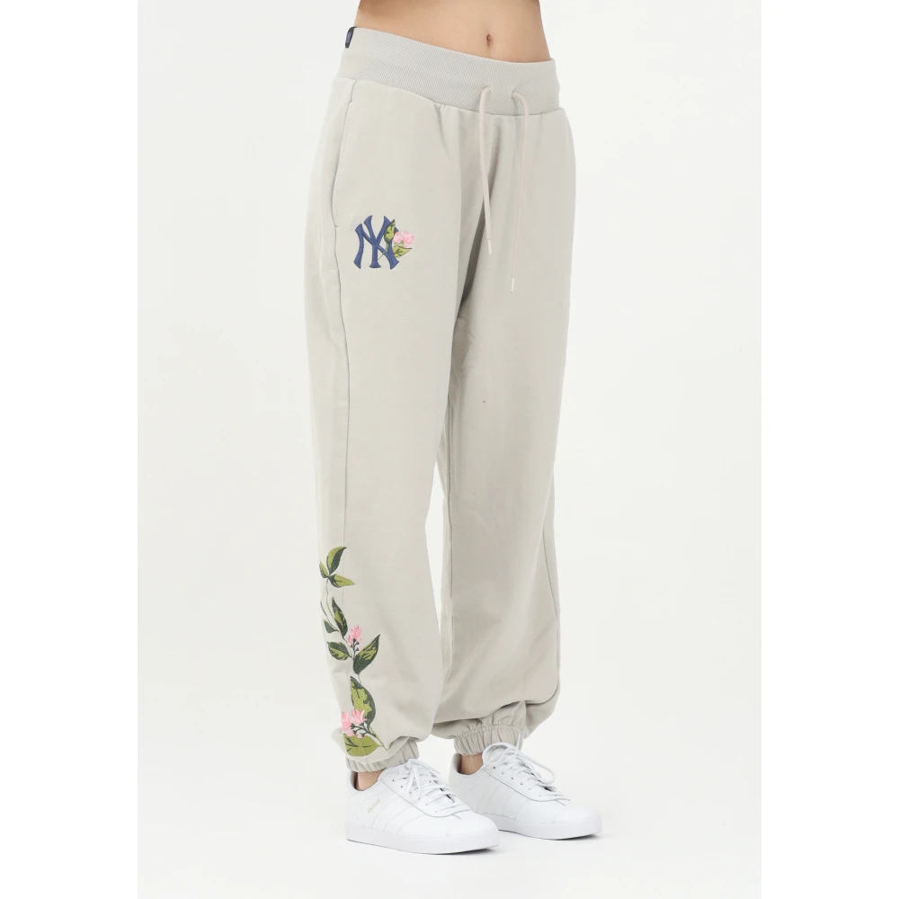 new era Bloemen Beige Sportbroek Dames Gray Dames