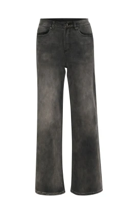 Högmidjade Jeans Medium Grå Denim