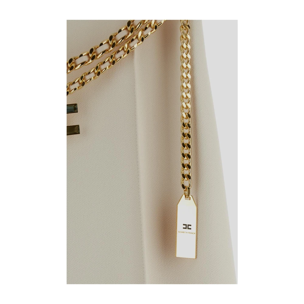 Elisabetta Franchi Polyester Chain Broek Beige Dames