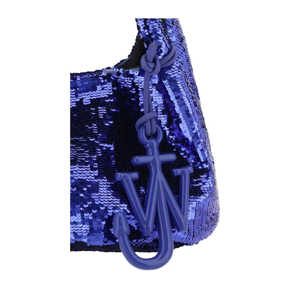 JW Anderson Paillet Mini Tas met Dubbele Schouderband Blue Dames