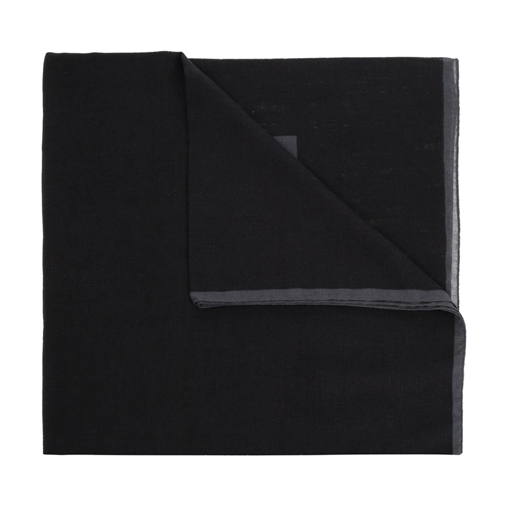 Givenchy Logo Sjaal met Franjes Black Unisex
