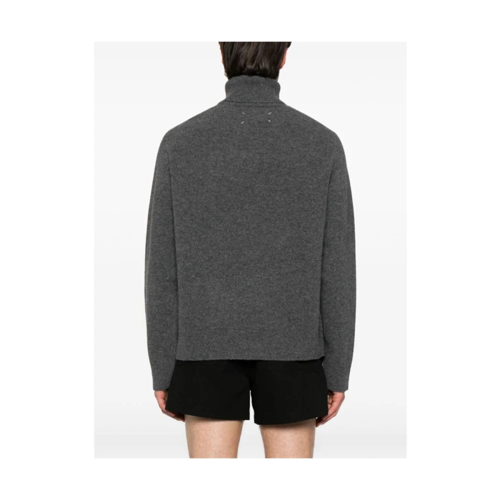 Maison Margiela Antracietgrijze Gebreide Rolhals Sweater Gray Heren