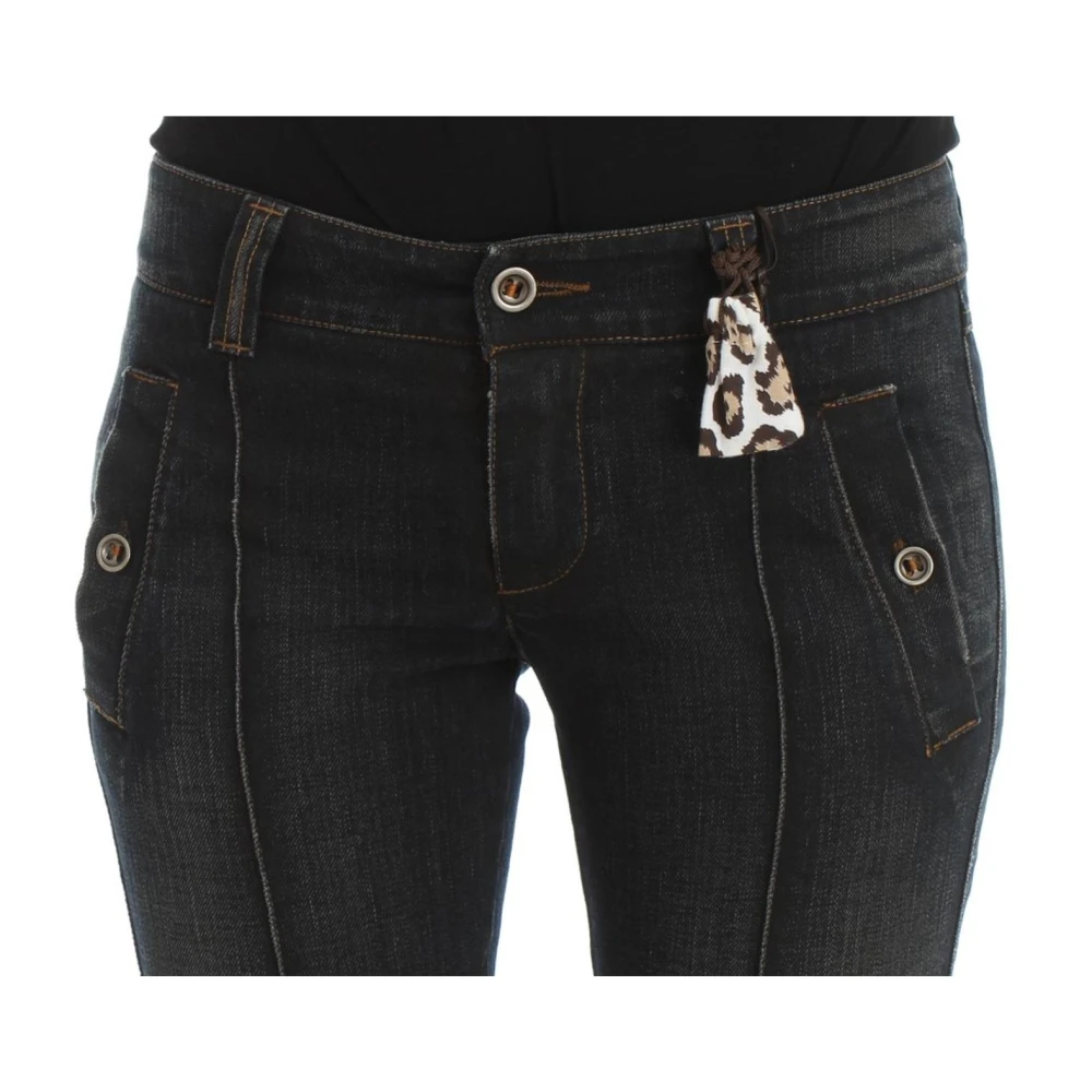 Ermanno Scervino Blauwe Slim Fit Jeans Black Dames
