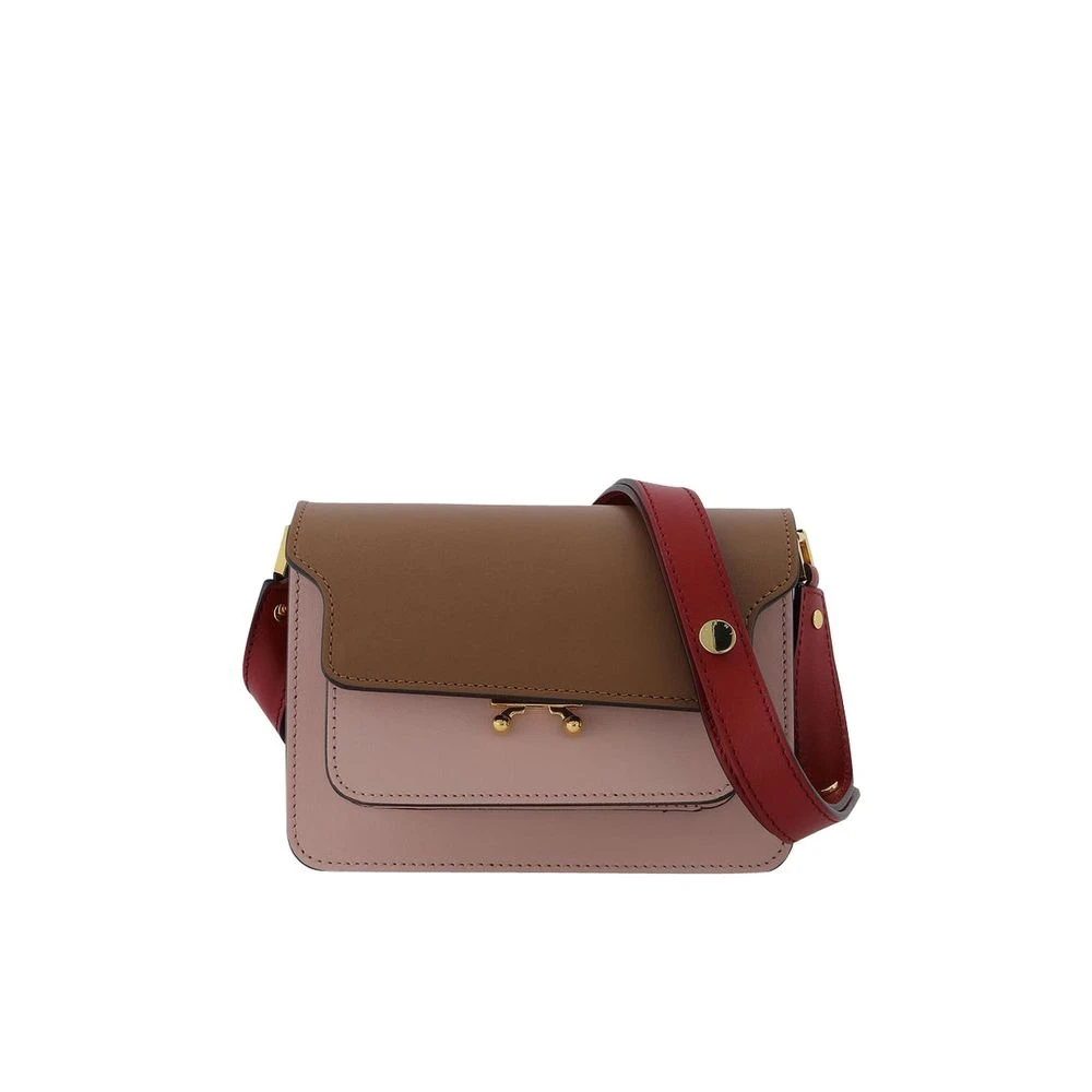 Marni Multicolor Leren Mini Trunk Schoudertas Multicolor Dames