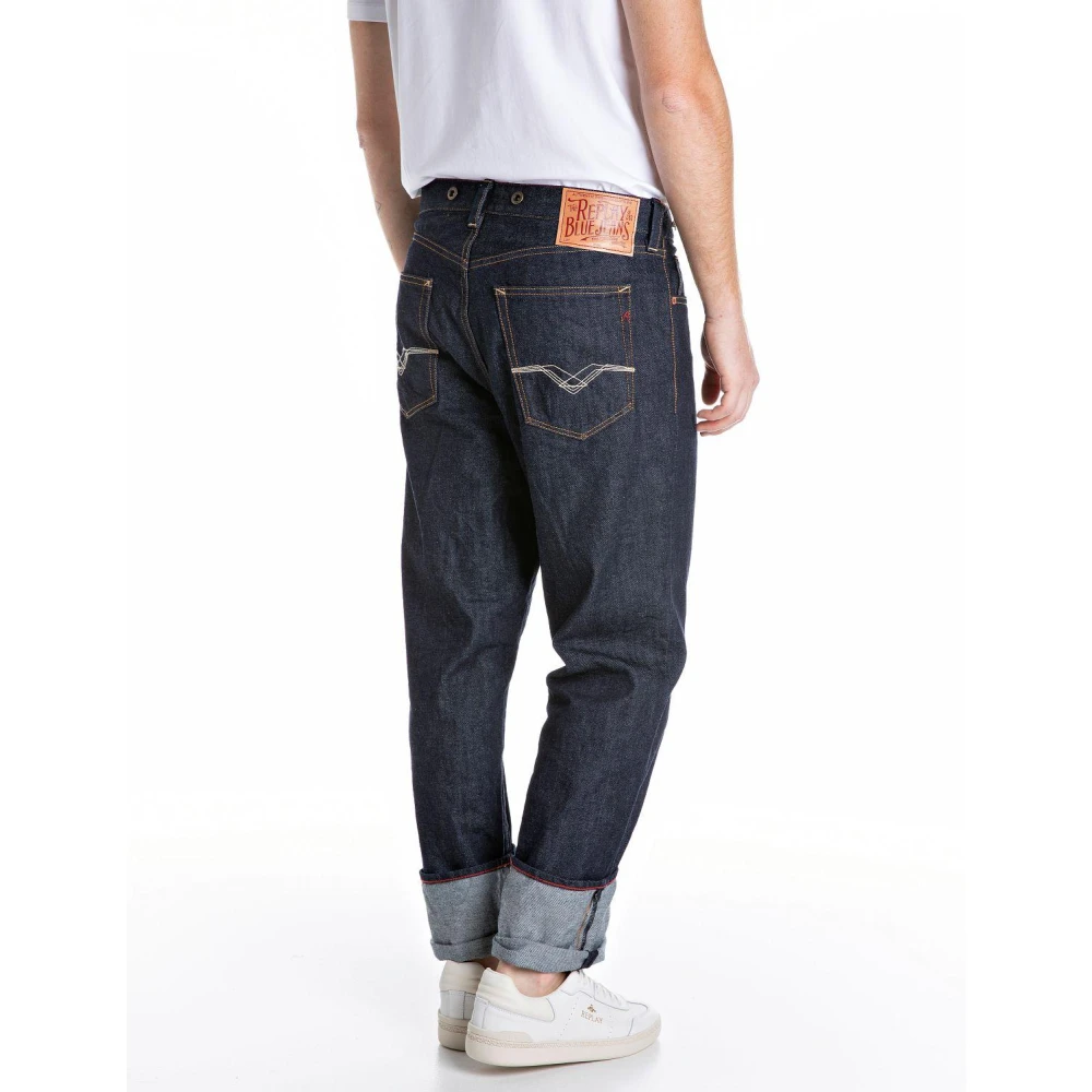 Replay Relaxed Fit Basic Jeans Black Heren