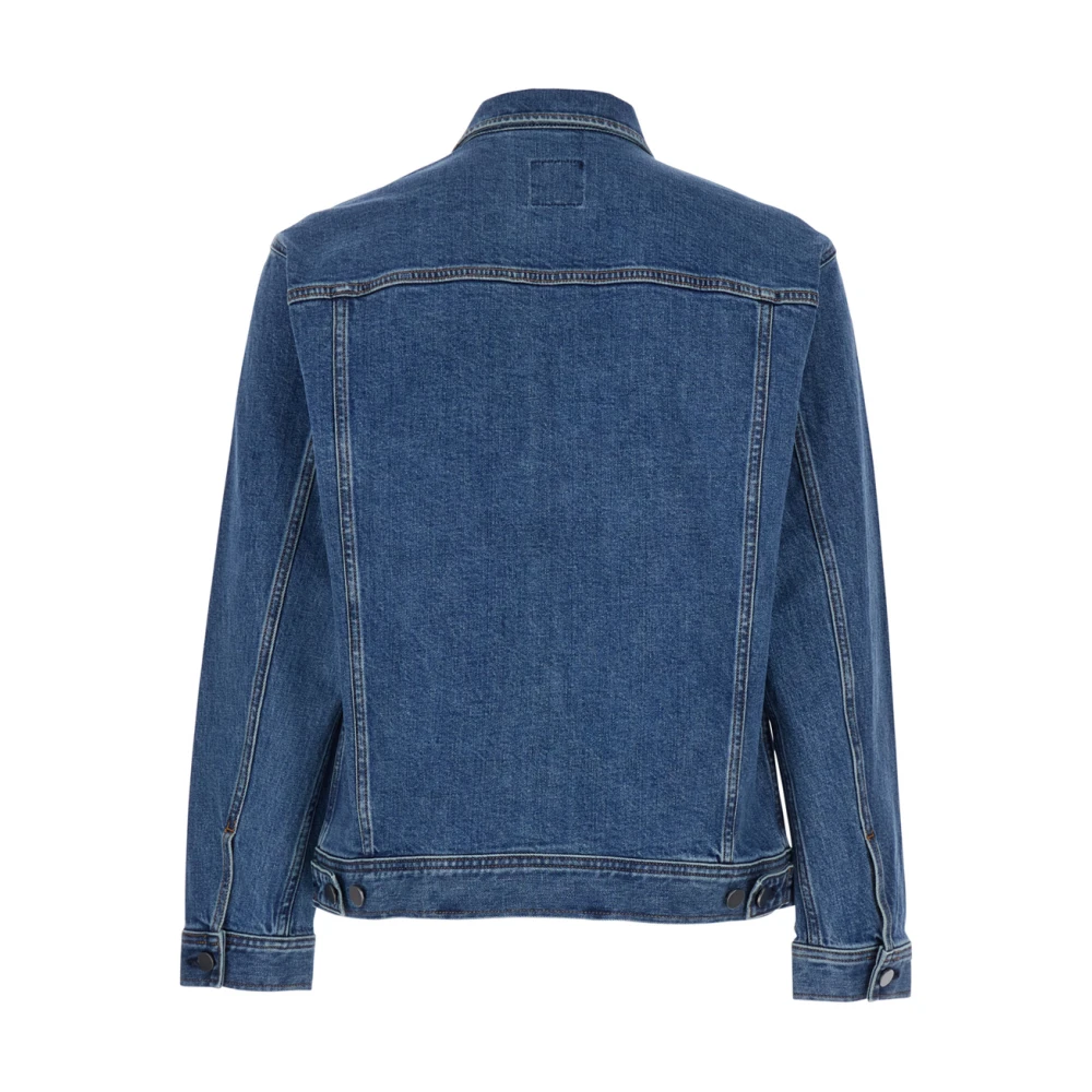 Theory Blauwe Denim Jack met Zakken Blue Heren