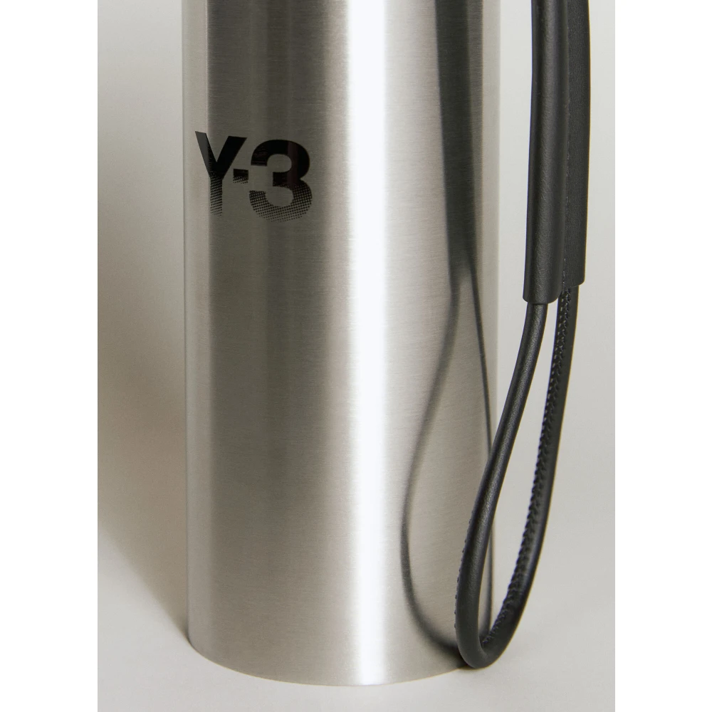 Y-3 Logo Print Drinkfles met Polsband Gray Unisex