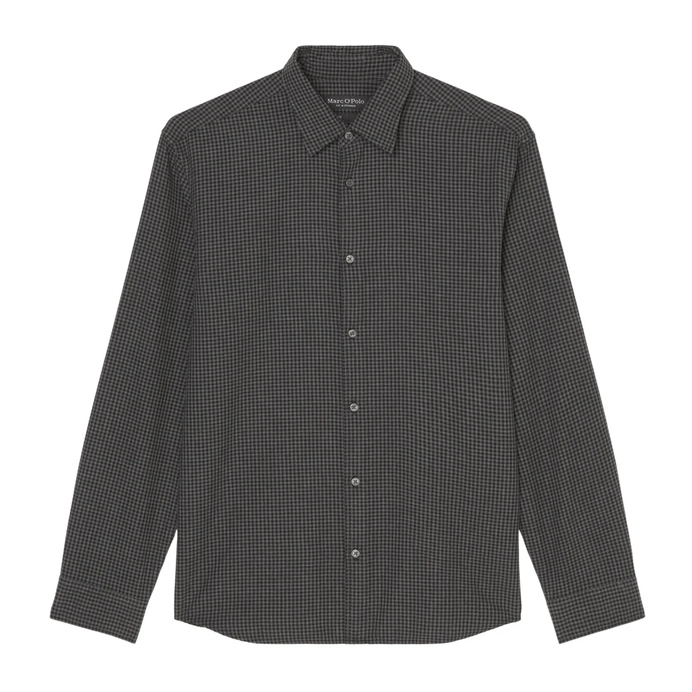 Marc O'Polo Vichy shirt regular Black Heren