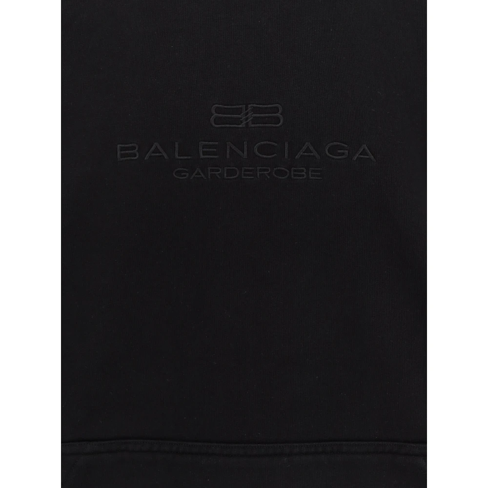 Balenciaga Katoenen sweatshirt met logoborduursel Black Heren