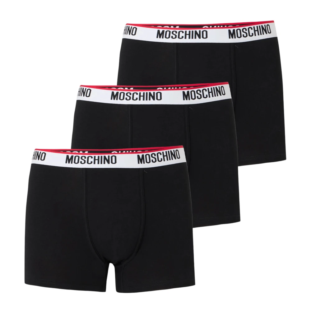 Moschino Men's Black Underpants, M, Logo Band Set Of 3 Boxers