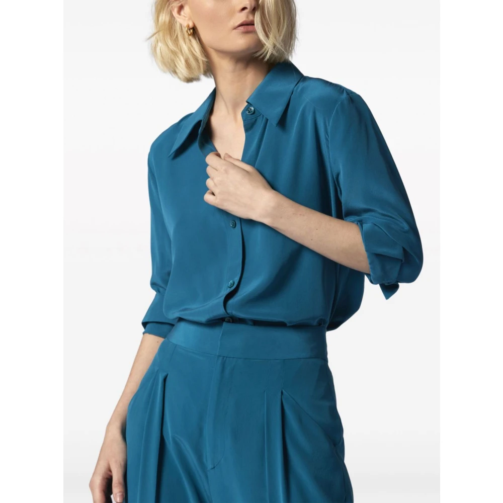 Equipment Zijden Shirt Leona Stijl Green Dames
