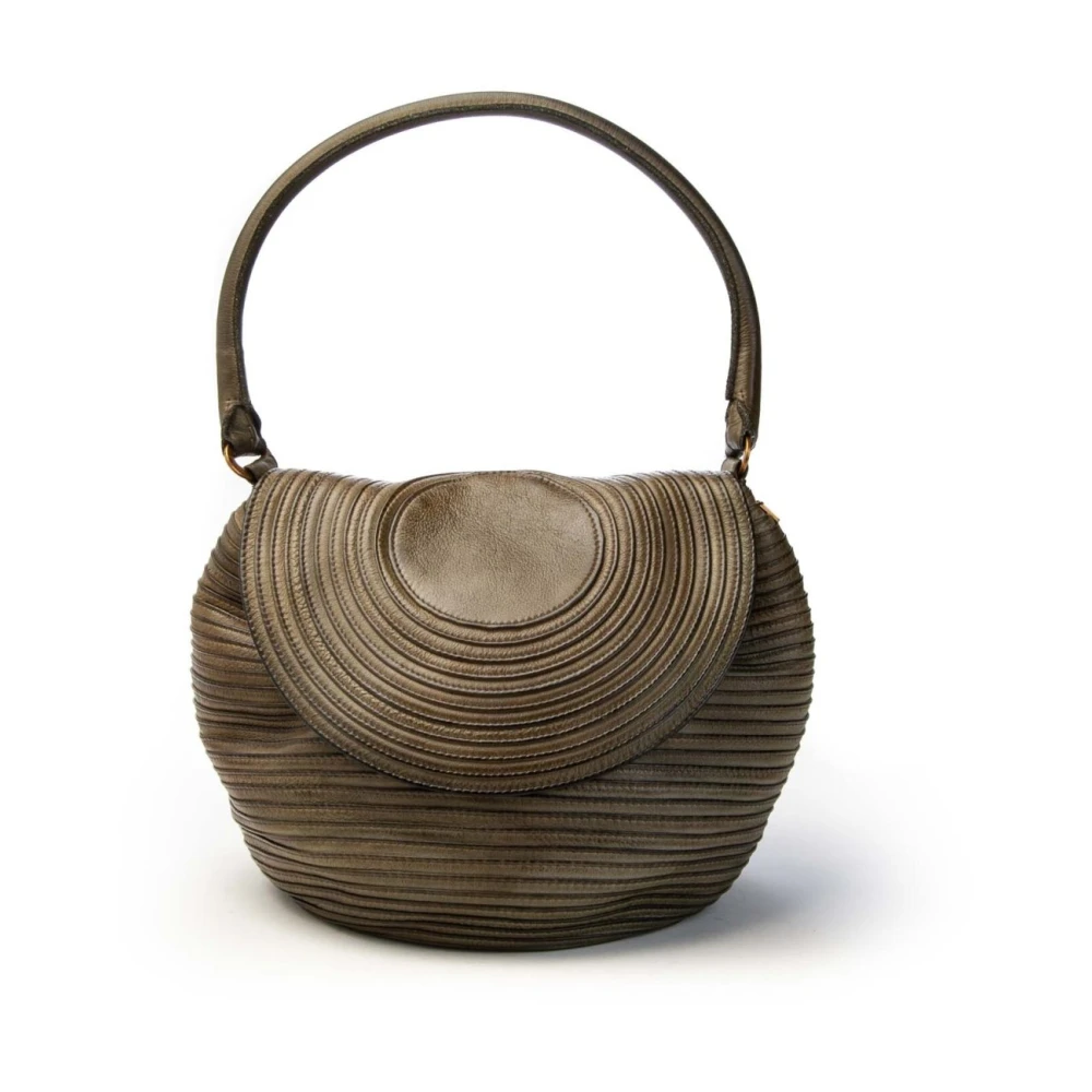 Majo Leren schoudertas met magnetische sluiting Green Dames