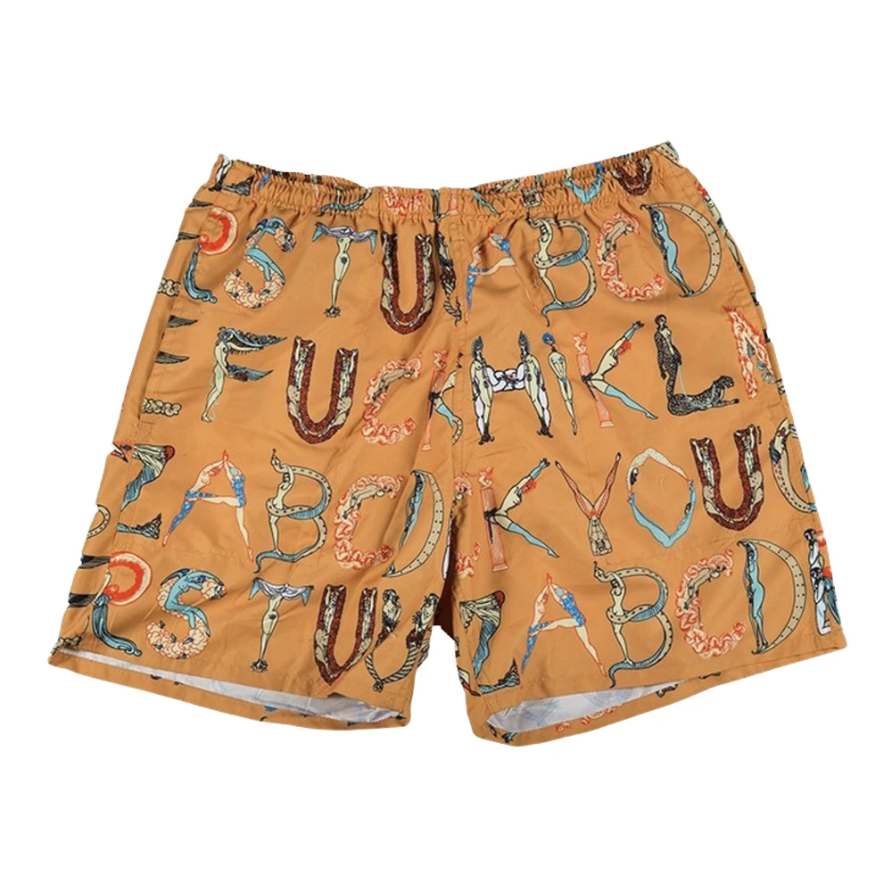 Supreme Alfabet Water Short Oranje Limited Edition Orange Heren