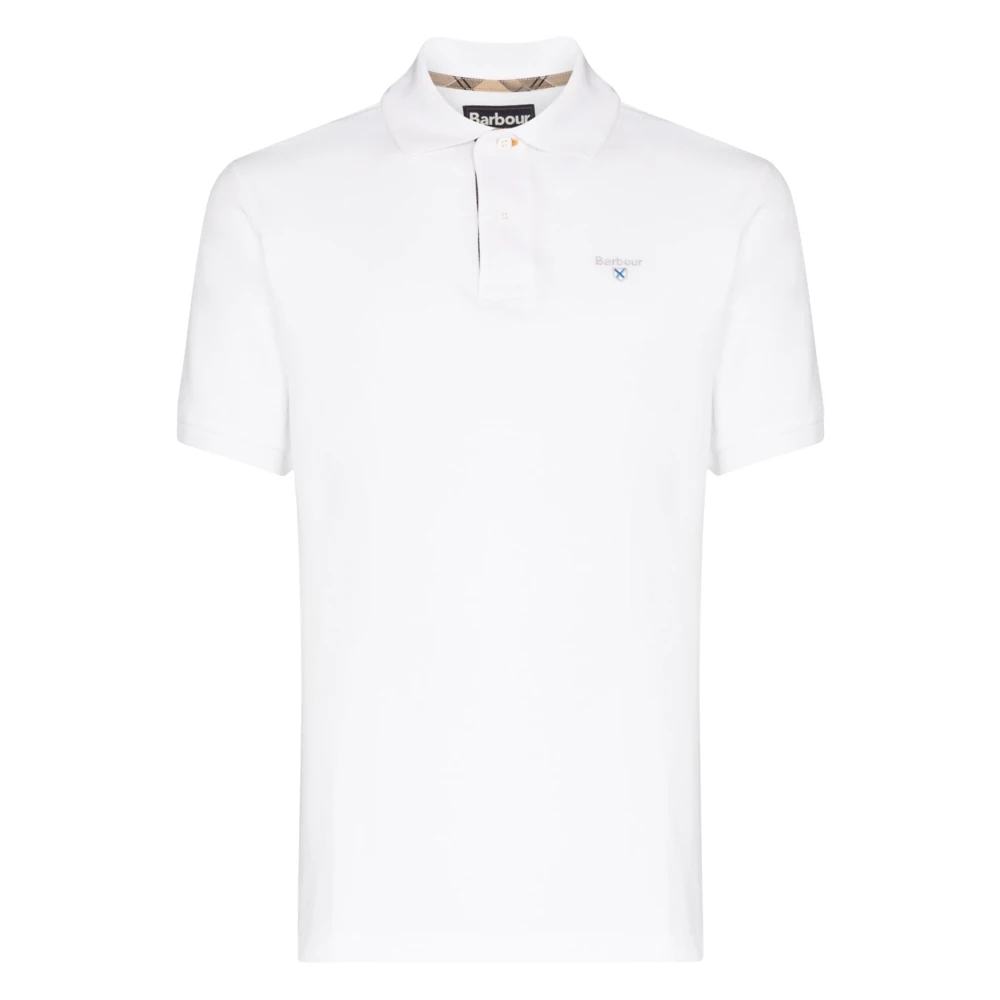 Barbour Homme Blanc - Polo En Piqué De Coton - Tops - Taille: S