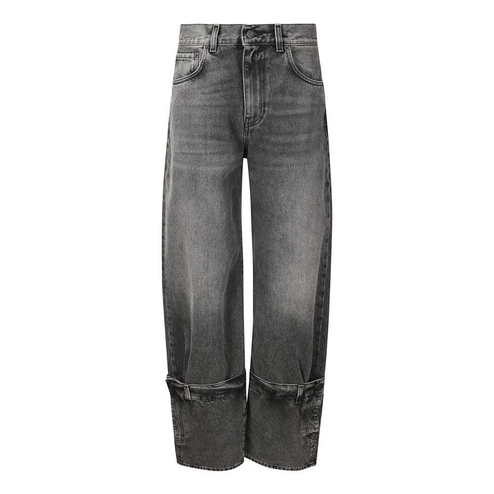 Haikure High-Waisted Jeans met Afneembare Onderkant Gray Dames