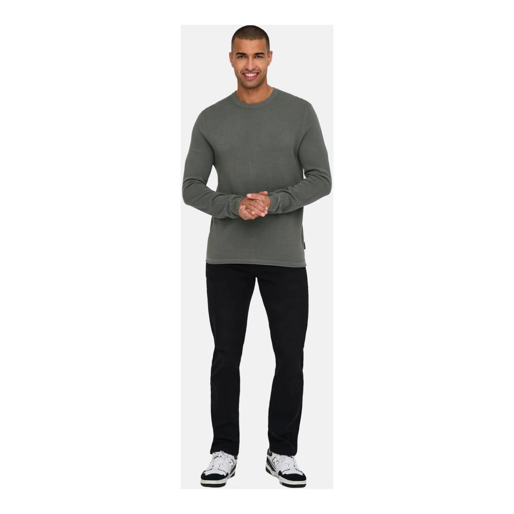 Only & Sons Stijlvolle Breigoed Collectie Gray Heren