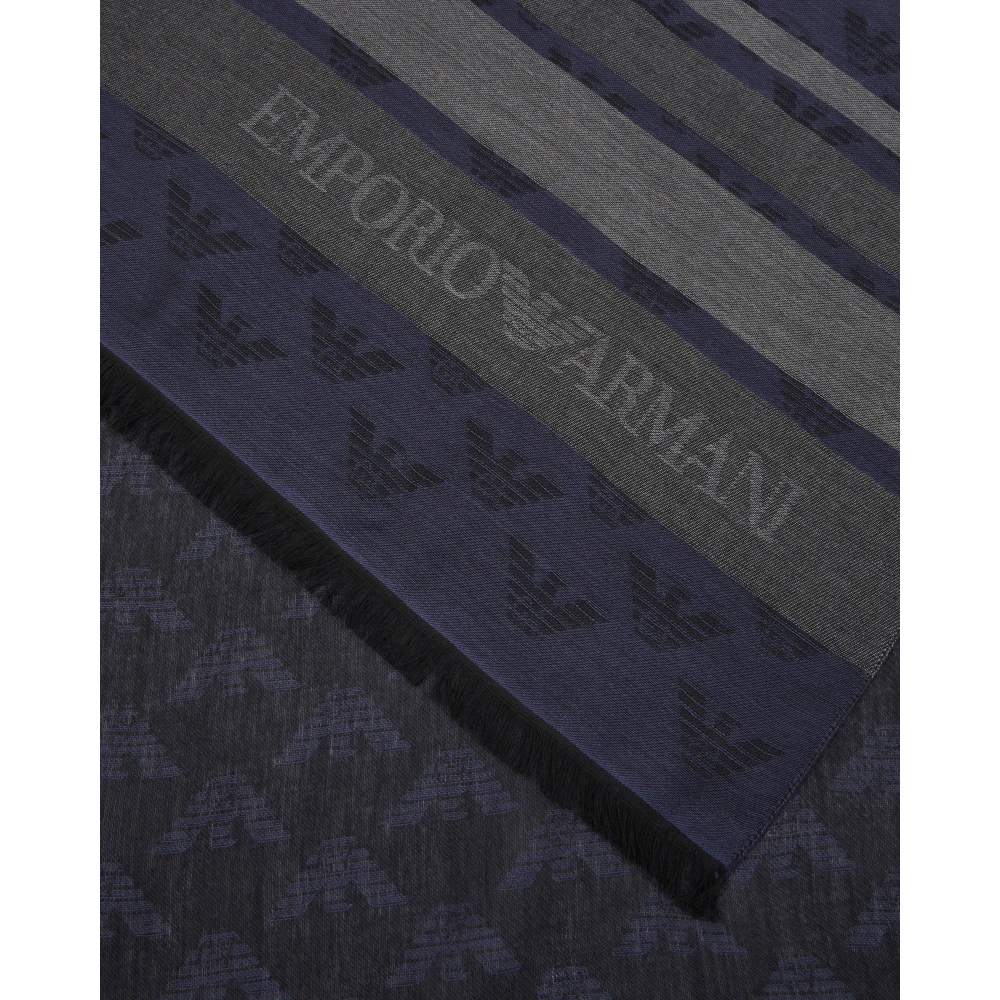 Emporio Armani Blauwe Sjaal Collectie Blue Heren