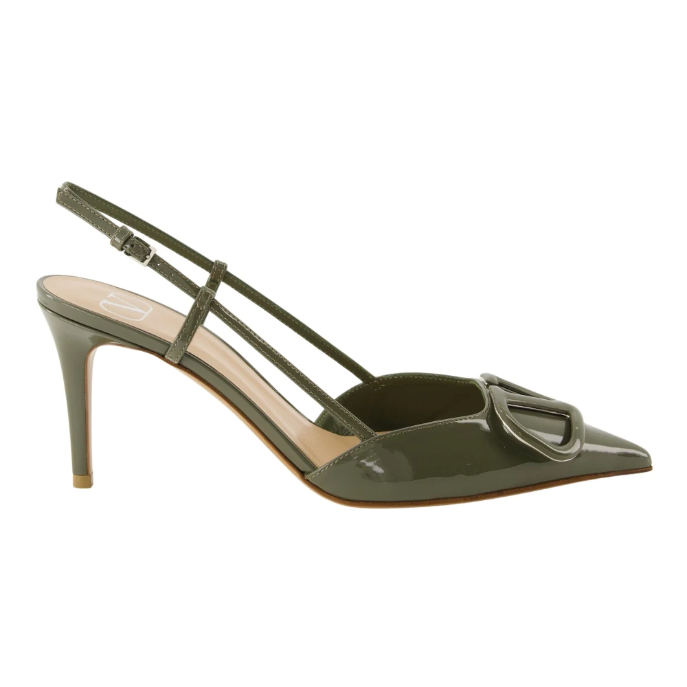 Valentino Garavani Women's Green Pumps, 3 Uk, Vlogo Signature Slingback Pump