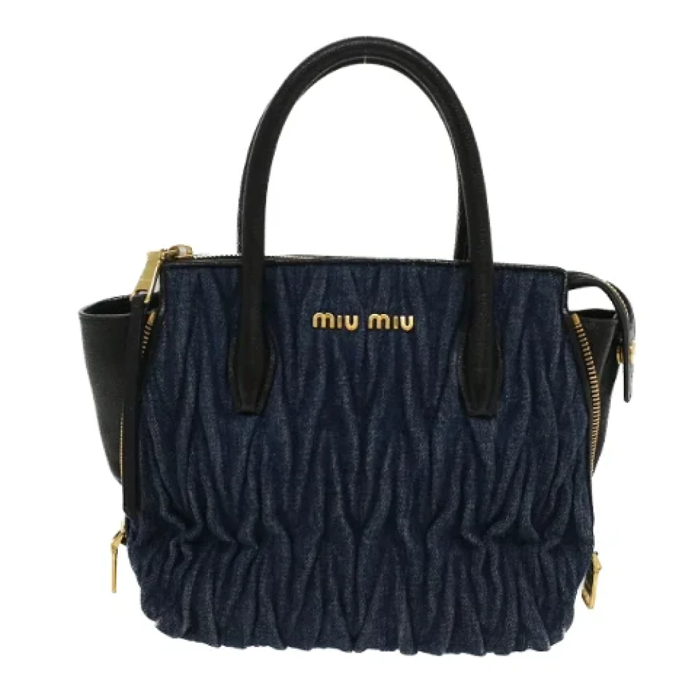 Miu Pre-owned Denim handbags Blue Dames
