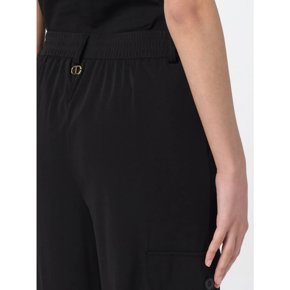 Twinset Straight Trousers Black Dames