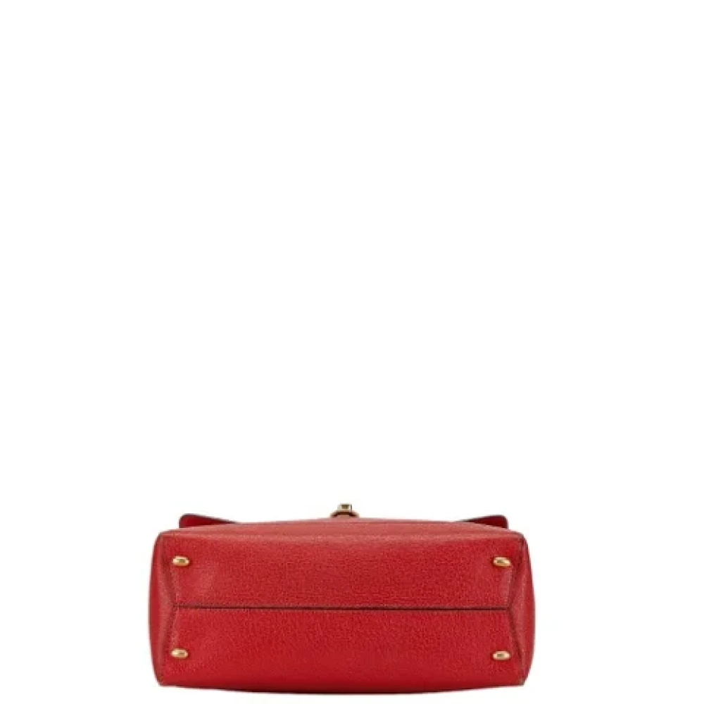Celine Vintage Pre-owned Leather handbags Red Dames