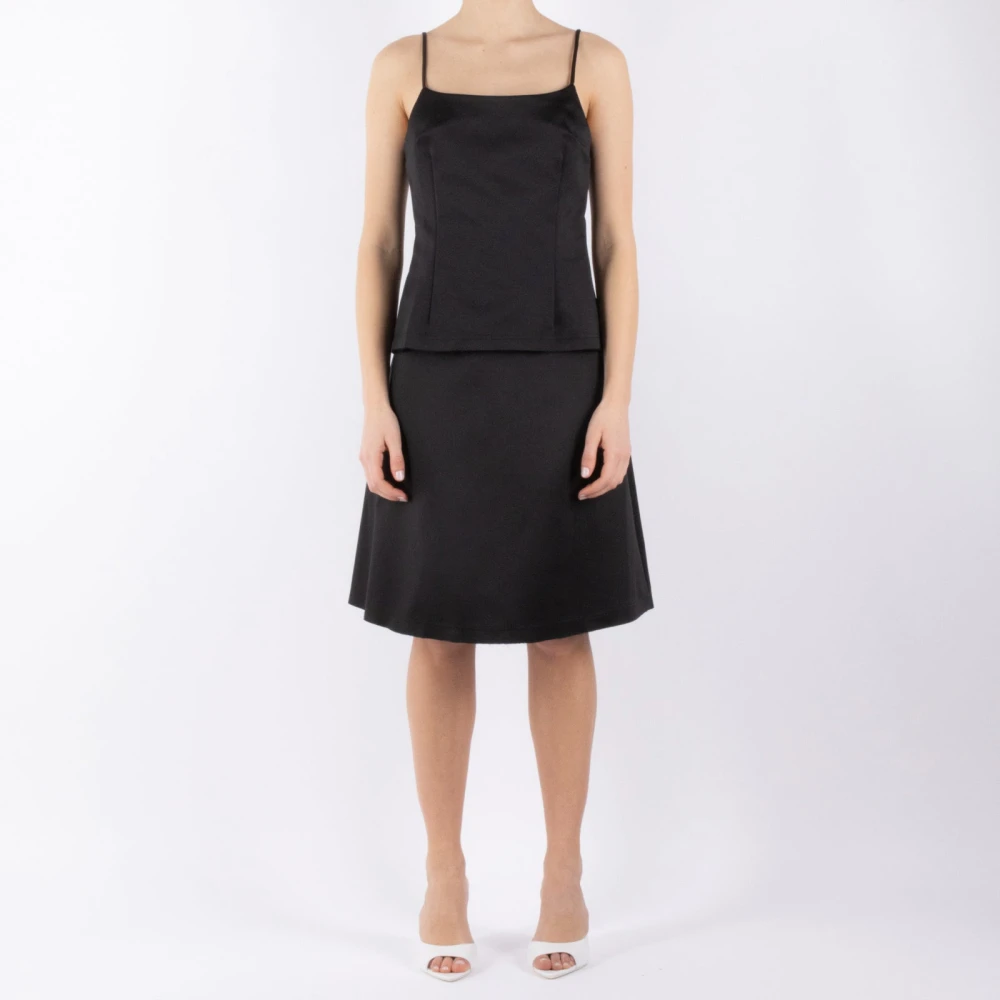 The Garment Zwart Polyester Katoen Top Black Dames
