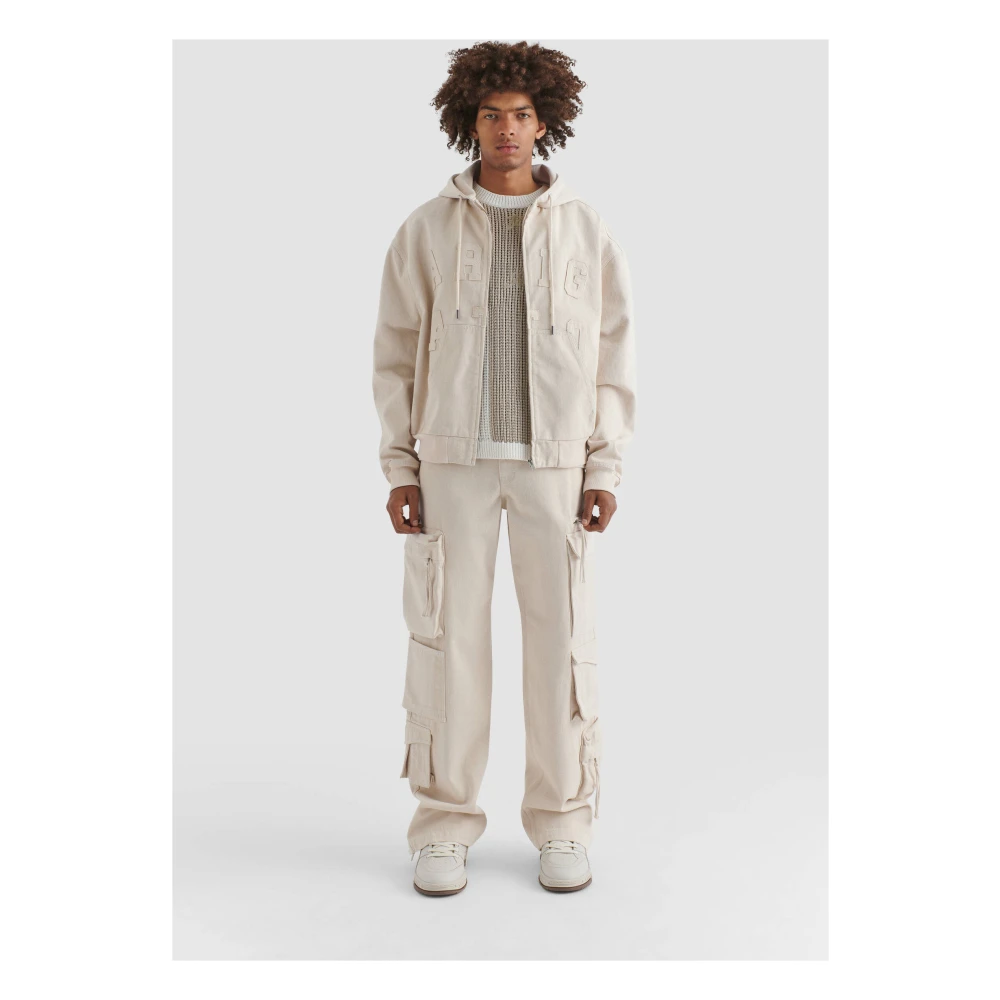 Axel Arigato Venice Hooded Bomber Jacket Beige Heren