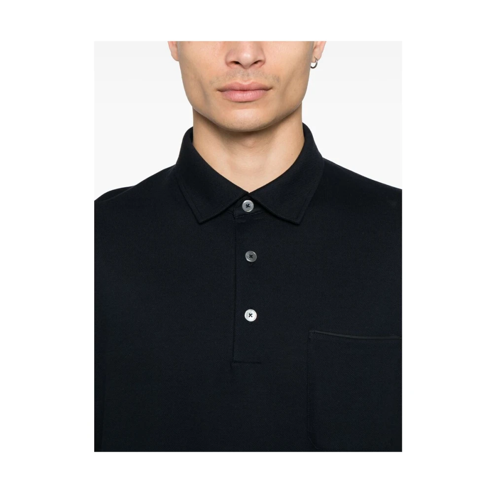 Ermenegildo Zegna Midnight Blue Polo Sweater Blue Heren