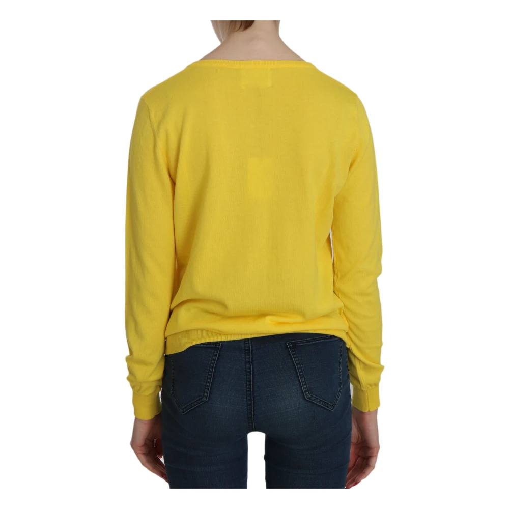 Jucca Gele Katoenen Knopen Sweater Yellow Dames