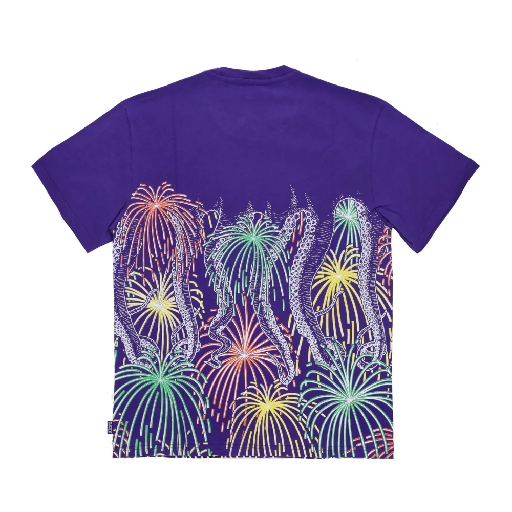 Octopus Paarse vuurwerk heren tee Multicolor Heren