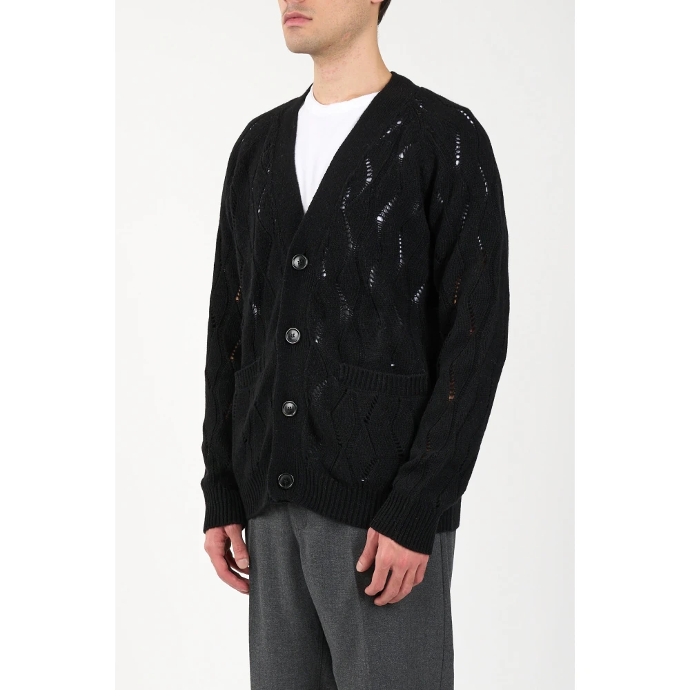 Mauro Grifoni Wollen Cardigan met Knopen Black Heren