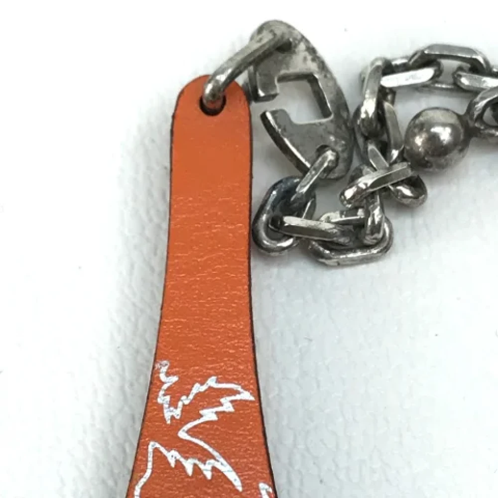 Hermès Vintage Pre-owned Leather key-holders Orange Unisex