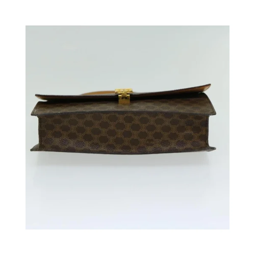 Celine Vintage Pre-owned Fabric handbags Brown Dames