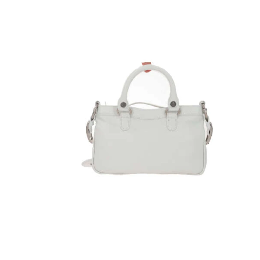 Balenciaga Studded Leren Tote Tas met Afneembare Schouderband White Dames