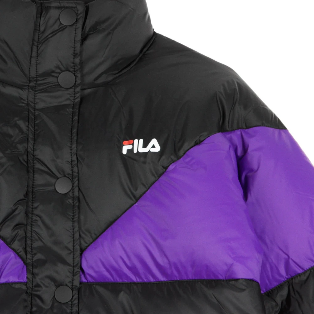 Fila Zwart Paars Roze Donsjack voor dames Multicolor Dames