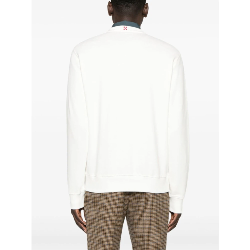 MC2 Saint Barth Witte Sweater met Logoprint White Heren