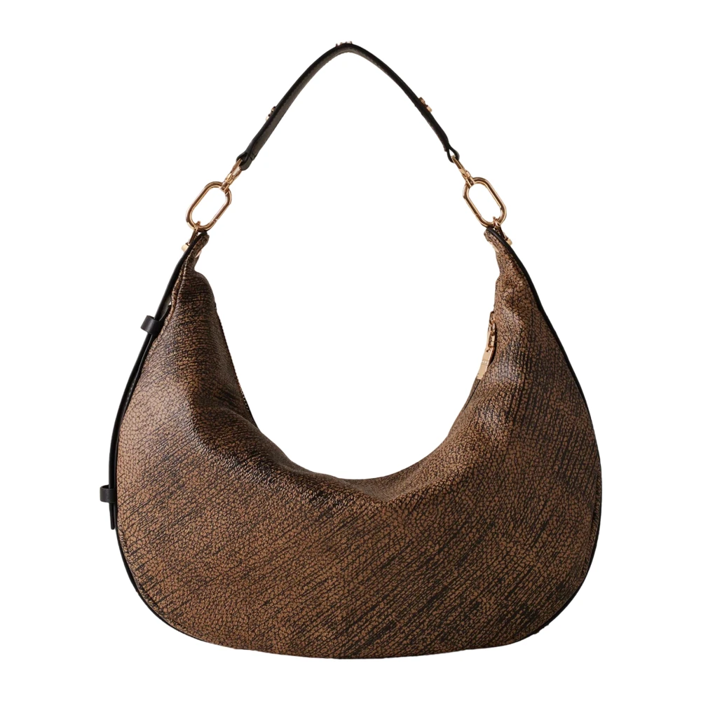 Borbonese Studded Leren Oceaan-geïnspireerde Handtas Brown Dames