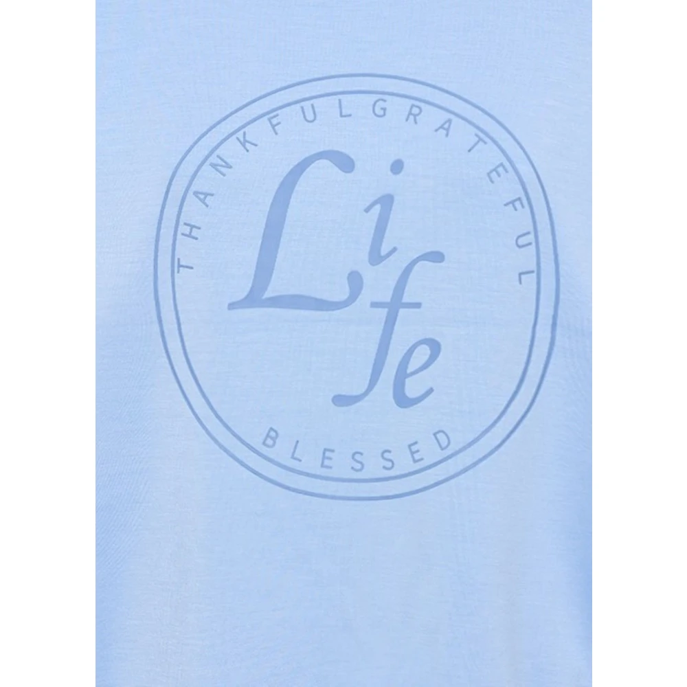Soyaconcept Blauwe Casual Sweater met Tekstprint Blue Dames