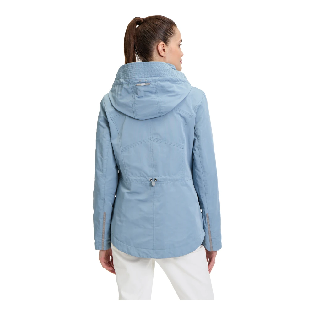 Gil Bret Zomerjas met capuchon en ruitdetails Blue Dames