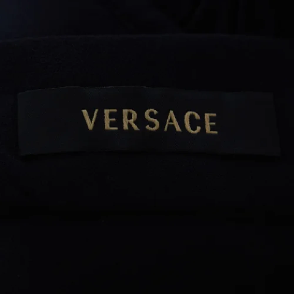 Versace Pre-owned Silk tops Blue Dames