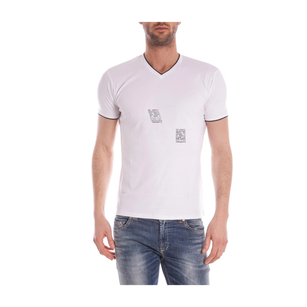 Armani Jeans Men's White T-Shirt Sweatshirt - T-Shirts - L - Tops