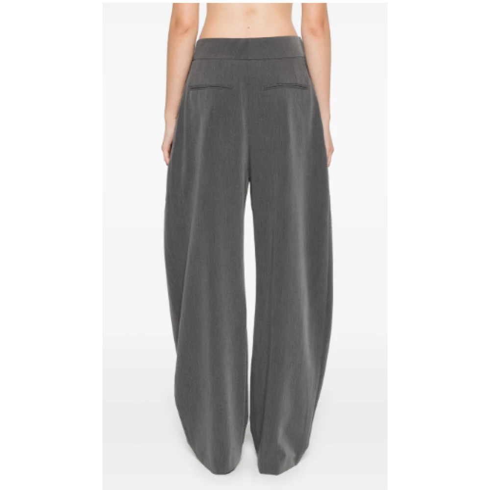 pinko Grijze Wijde Broek met Plooien Gray Dames
