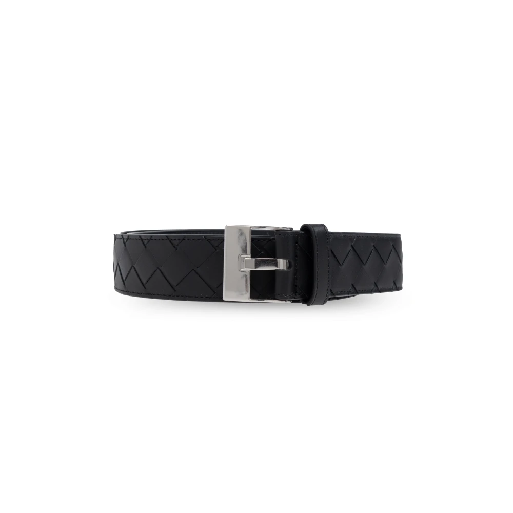 Bottega Veneta Leren riem Black Heren