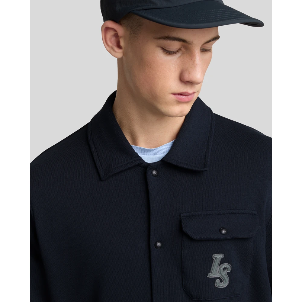 Lyle & Scott Mid Layers Emblem Loopback Kraag Track Jacket Blue Heren