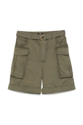 Olivgrön Bälteshorts