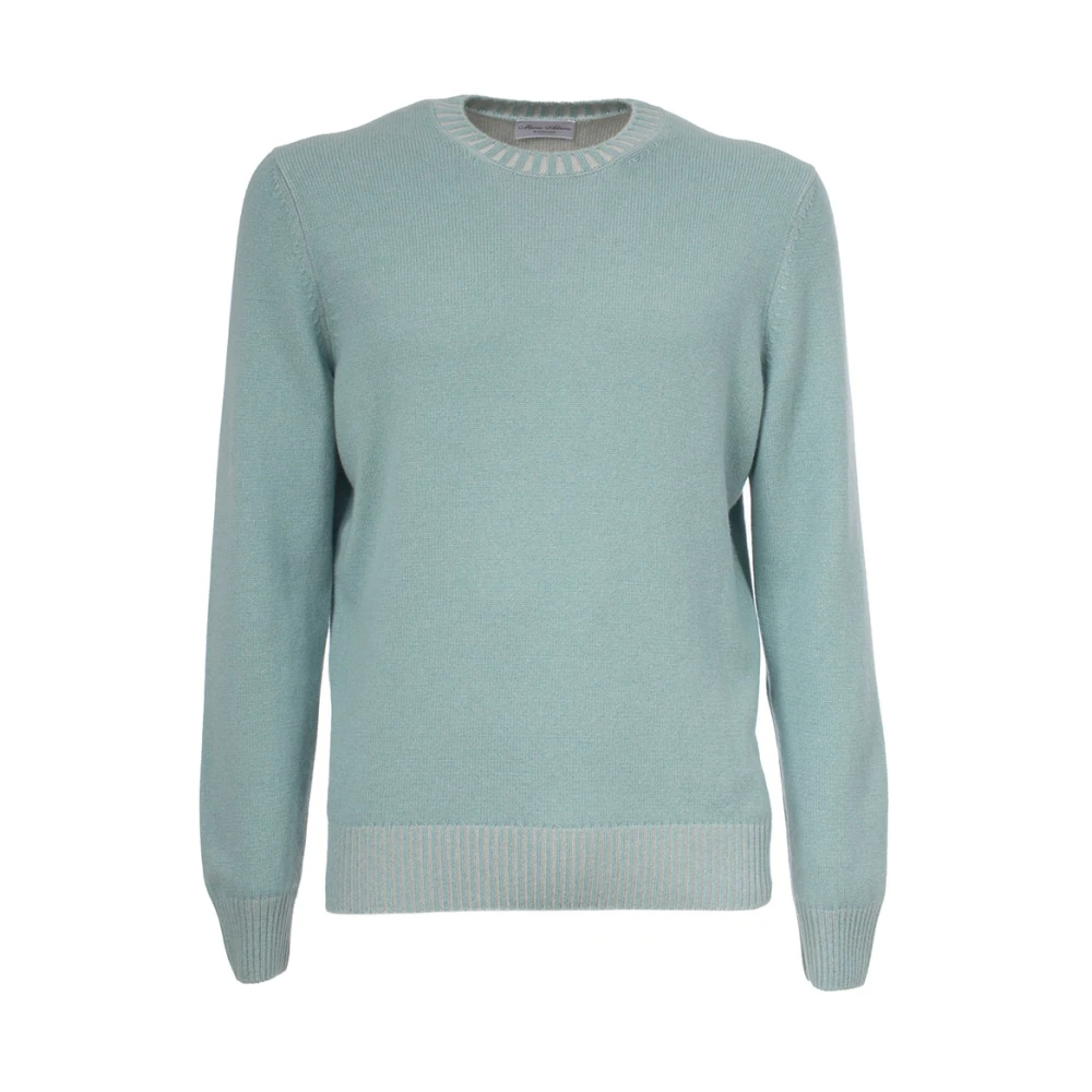 Gran Sasso Slim Fit Crew Neck Cashmere Trui Green Heren