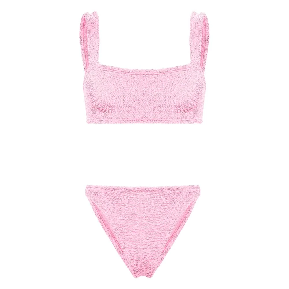 Hunza G Bubblegum Pink Beachwear Set Pink Dames