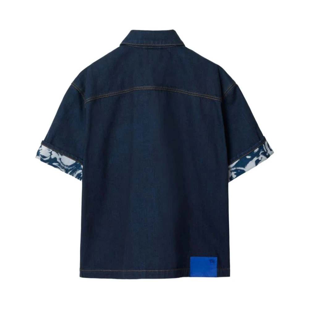 Burberry Indigo Blauwe Denim Overhemd Blue Dames